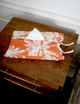 Orange Cotton Tree Printed 11×7 Inch Tissue Box Cover