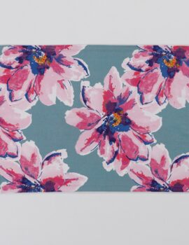 Aqua Floral 13×19 Table Mat Set of 6