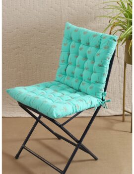 Sky Blue Cotton 17×17 Inch Chair Pad Set Of 2