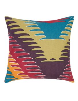 Multicolored ptinted cotton 16×16 cushion cover set of 2