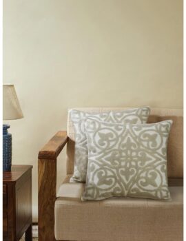 Beige Slub 18X18  Cushion Cover set of 2