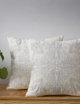 Silver Velvet 18X18  Cushion Cover set of 2