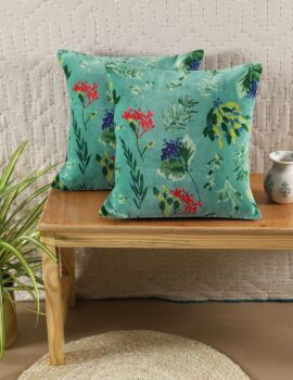 Green Cushion Embroidery 16×16 Cushion Cover Single Piece