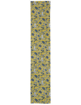 Yellow Color Casement Fabric Printed Table Runner Size- 14″X70″