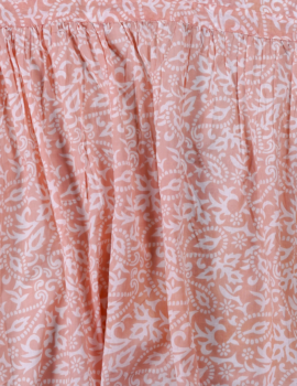 Peach Color Sheeting Fabric Floral Printed Apron Size- 25″X25″