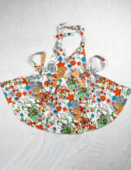 MultiColor Cotton Floral Printed Free Size Apron