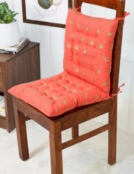 Orange Slub 17X17 Chair Pad  Set of 2