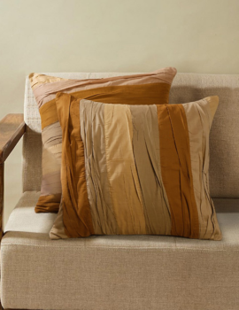 Brown Voile 18X18  Cushion Cover set of 2