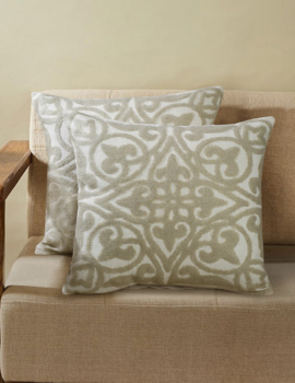 Beige Slub 18X18  Cushion Cover set of 2