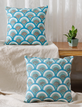 Sky Blue Canvas 16X16  Cushion Cover set of 2