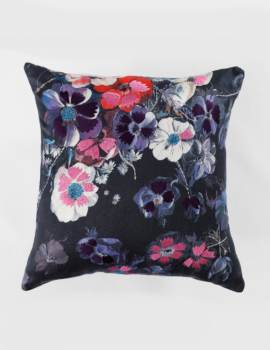 Black Cotton Velvet 18X18  Cushion Cover set of 2