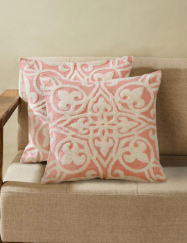 Pink  Slub  16×16 Cotton Cushion cover