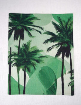 Green Cotton Palm Tree 15×19 Inch Kitchen Towel Set Of 3