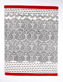 Beige Cotton Jaal Printed 18×26 Kitchen Towel Set Of 3