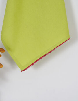 Lime Green  Cotton Solid Plain 16×20 Inch Kitchen Towel Set Of 3