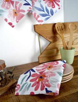 Multicolor Cotton Floral Printed 16×20 Inch Kitchen Towel Set Of 3