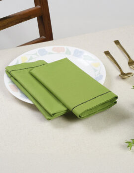 Green Poplin 18×18 Napkin Set of 4