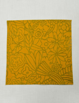 Yellow Cotton Floral Printed 16×16 Inch Napkin Set of 6