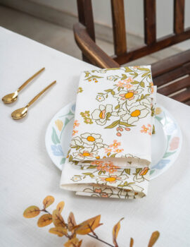 Multicolor Cotton Floral Printed 16×16 Inch Napkin Set Of 6