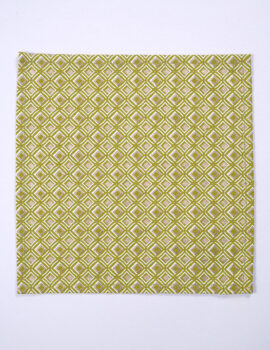 Green Cotton Diamond Pattern 10×10 Inch Napkin Set Of 4