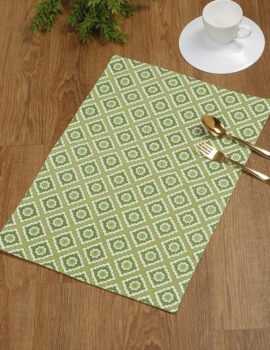 Green Polycotton 13X19 Placemat Set of 4