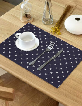 Blue Sheeting 12X18 Tablemat Set of 6