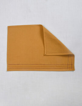 Mustard Cotton Solid Plain 13×19 Inch Placemat Set Of 4