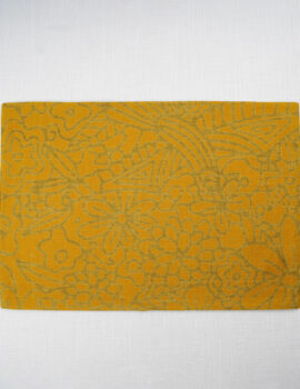 Yellow Cotton Floral Printed 13×19 Inch Placemat Set Of 6