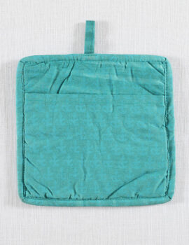 Blue Cotton Solid 8×8 Inch Pot Holder Set Of 2