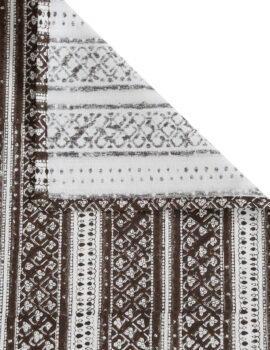 Brown Color Canvas Fabric Printed Table Runner Size- 16″X90″