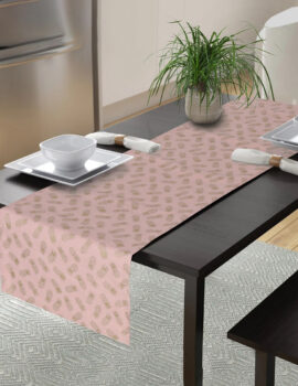 Pink Color Cotton Fabric Printed Table Runner Size- 14″X70″