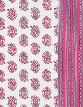 Pink Color Cotton Fabric Printed Table Cover Size- 68×118 Inches