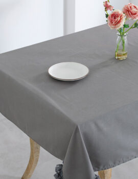 Grey Color Cotton Fabric Printed Table Cover Size- 52″X52″