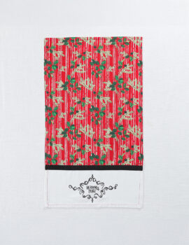 Red Heavenly Peace Cotton 18X26 Inch Set Of 3 Christmas Kitchen Towel