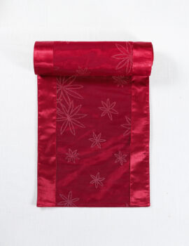 Red Shimmer Love Tissue Cotton 14×70 Inch Christmas Runner