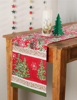 Red Glory Cotton  14×70 Inch Christmas Runner