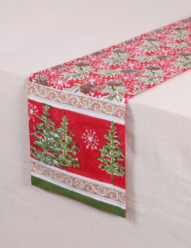 Red Glory Cotton  14×70 Inch Christmas Runner