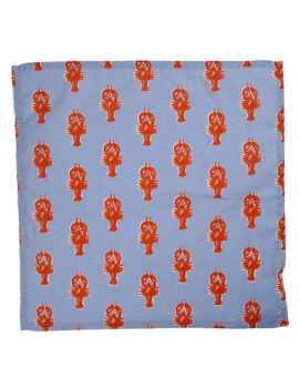 Orange Voile Lobaster Pattern 16×16 Inch Napkin Sets Of 4