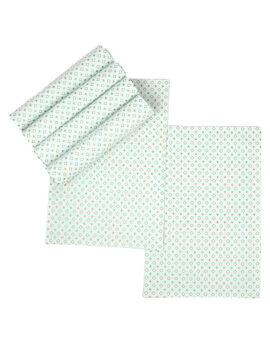 Sea Green Cotton Diamond Printed 13×19 inch Placemat Set Of 4