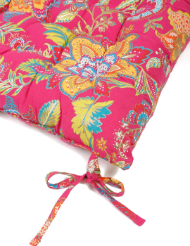 Pink floral chairpad 17″x 17″