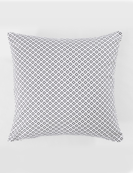 White printed cotton cushion cover- 16″x16″