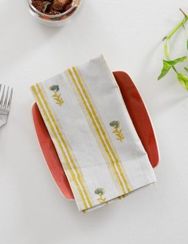 Yellow cotton table napkin 16″x16″