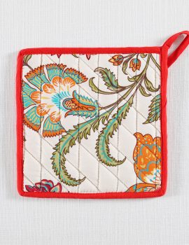 Multicolour tea pot holder set