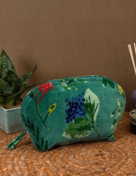 Green floral multipurpose pouch