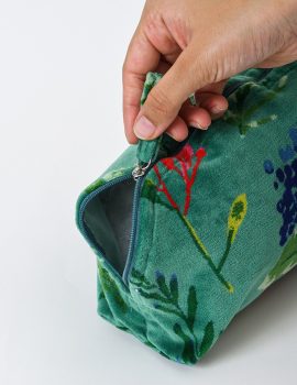 Green floral multipurpose pouch